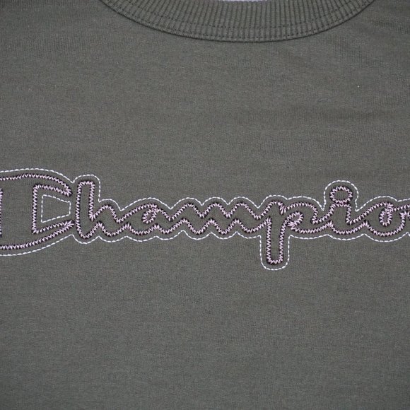 Retro Champion Stitched Logo Crewneck Sweatshirt Medium Pullover - Picture 3 of 6
